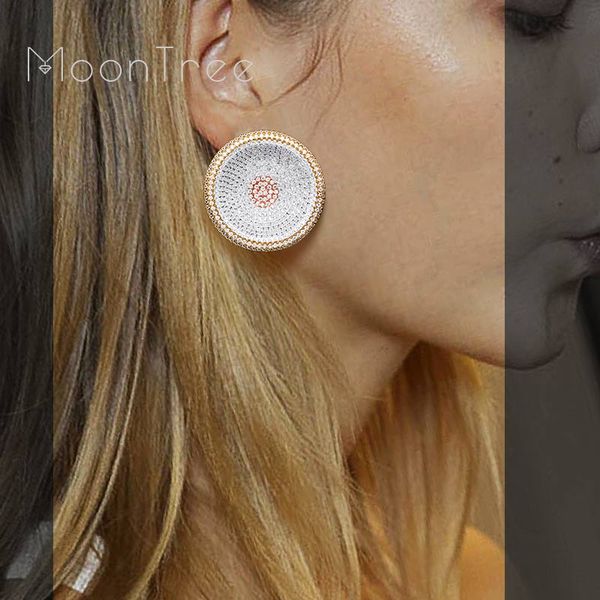 moontree luxury round geometry flower fashion full micro cubic zirconia 3tone engagement party fashion large earrings for women, Silver
moontree luxury round geometry flower fashion full micro cubic zirconia 3tone engagement party fashion large earrings for women, Silver