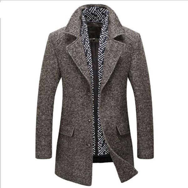new autumn winter men's woolen trench coats 2018 brand mens thicken warm windbreaker scarf detachable jacket man coat, Black
new autumn winter men's woolen trench coats 2018 brand mens thicken warm windbreaker scarf detachable jacket man coat, Black