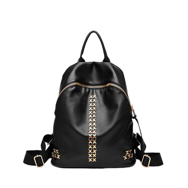 autumn and winter new korean version of the rivet shoulder female rivet backpack trend casual simple college wind backpack
autumn and winter new korean version of the rivet shoulder female rivet backpack trend casual simple college wind backpack