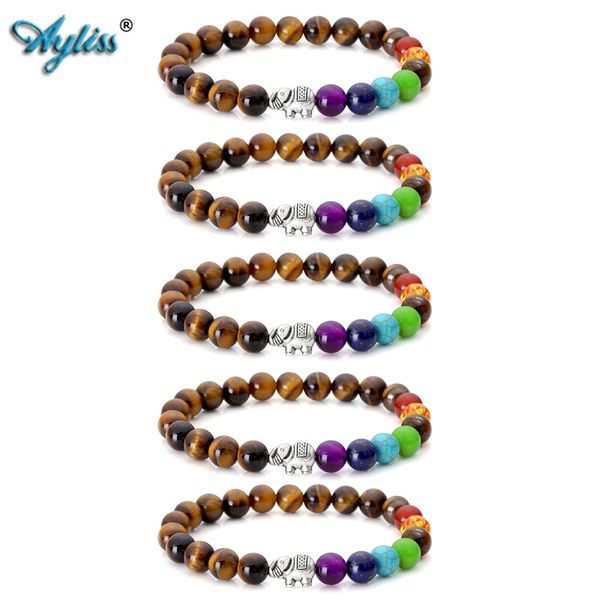 ayliss new bulk pr7 chakras natural stone yoga balancing reiki healing elephant lucky charm lava stone stretch bracelets, Black
ayliss new bulk pr7 chakras natural stone yoga balancing reiki healing elephant lucky charm lava stone stretch bracelets, Black