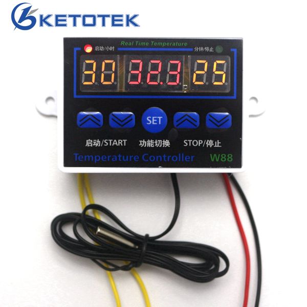w88 digital thermostat 12v 24v 220v temperature controller temperature control switch -19~99c output 10a 220v ac
w88 digital thermostat 12v 24v 220v temperature controller temperature control switch -19~99c output 10a 220v ac