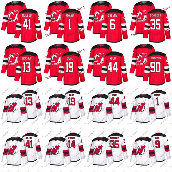 New Jersey Devils 2018 Nico Hischier Taylor Hall Travis Zajac Martin Brodeur Cory Schneider Miles Wood Keith Kinkad Henrique Hockey Jerseys
New Jersey Devils 2018 Nico Hischier Taylor Hall Travis Zajac Martin Brodeur Cory Schneider Miles Wood Keith Kinkad Henrique Hockey Jerseys