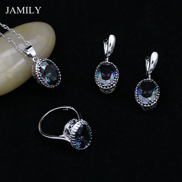 jamily 925 sterling silver jewelry sets mystic rainbow fire cubic zirconia beads for women earrings/pendant/ring/necklace set, Slivery;golden
jamily 925 sterling silver jewelry sets mystic rainbow fire cubic zirconia beads for women earrings/pendant/ring/necklace set, Slivery;golden