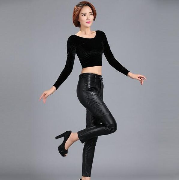 2018 spring new woman genuine leather long pants women fashion pencil feet trousers female slim sheepskin skinny pants s-5xl, Black;white
2018 spring new woman genuine leather long pants women fashion pencil feet trousers female slim sheepskin skinny pants s-5xl, Black;white