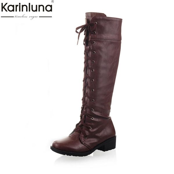karinluna 2018 large size 34-43 wholesale lace up boots woman shoes new fashin square heels mid calf boots shoes woman, Black
karinluna 2018 large size 34-43 wholesale lace up boots woman shoes new fashin square heels mid calf boots shoes woman, Black