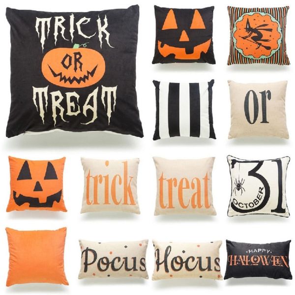 trick or treat pumpkin print happy halloween throw pillow case cushion cover letter print linen pillow case party favor
trick or treat pumpkin print happy halloween throw pillow case cushion cover letter print linen pillow case party favor
