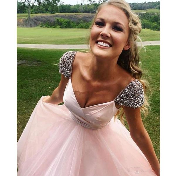 2018 blush pink princess Ball Gown Quinceanera Dresses blings crystals cap sleeve evening prom Sweet 16 Dresses plus size formal
2018 blush pink princess Ball Gown Quinceanera Dresses blings crystals cap sleeve evening prom Sweet 16 Dresses plus size formal