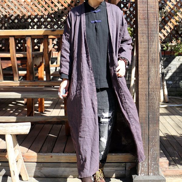 johnature 2018 spring women cotton linen trench coats new vintage loose solid color long sleeve patchwork v-neck long coats, Tan;black
johnature 2018 spring women cotton linen trench coats new vintage loose solid color long sleeve patchwork v-neck long coats, Tan;black