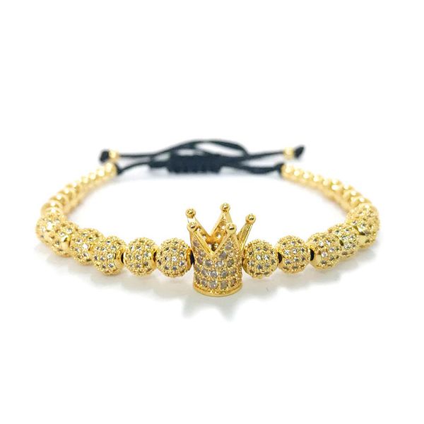 zircon bracelets men jewelry cubic micro pave cz crown charm & 4mm round beads braided macrame bracelet, Black
zircon bracelets men jewelry cubic micro pave cz crown charm & 4mm round beads braided macrame bracelet, Black