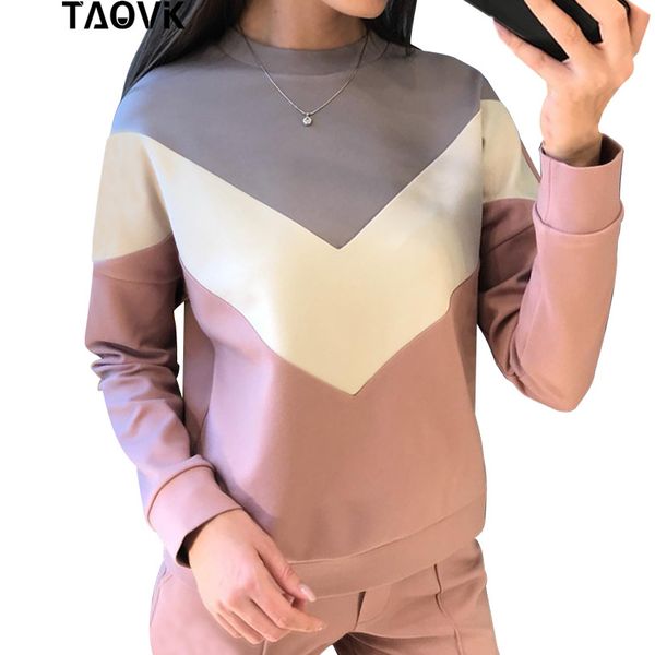 O-Neck Regular Color Stitching Tracksuit Round Neck Pullover Sweatshirt and Pant Two Piece Set Female Hot Fashion New
O-Neck Regular Color Stitching Tracksuit Round Neck Pullover Sweatshirt and Pant Two Piece Set Female Hot Fashion New