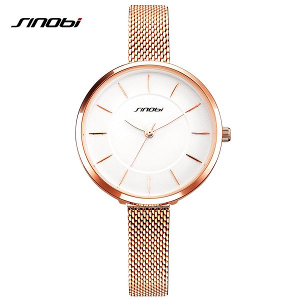 sinobi brand 2018 new fashion elegant womens bracelet watches stainless steel strap mesh band ladies dress quartz wristwatch, Slivery;brown
sinobi brand 2018 new fashion elegant womens bracelet watches stainless steel strap mesh band ladies dress quartz wristwatch, Slivery;brown