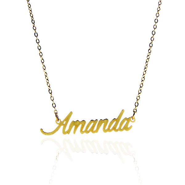 Popular name necklace Women Personalized Nameplate Necklace letters " Amanda " Stainless Steel Gold and Silver Customized Necklace ,NL-2395, Golden;silver
Popular name necklace Women Personalized Nameplate Necklace letters " Amanda " Stainless Steel Gold and Silver Customized Necklace ,NL-2395, Golden;silver