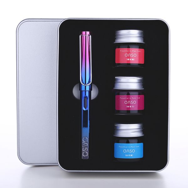 2017 new arrival oaso c13 transparent resin fountain pen with 3 bole ink pens for writing christmas gift office supplies
2017 new arrival oaso c13 transparent resin fountain pen with 3 bole ink pens for writing christmas gift office supplies