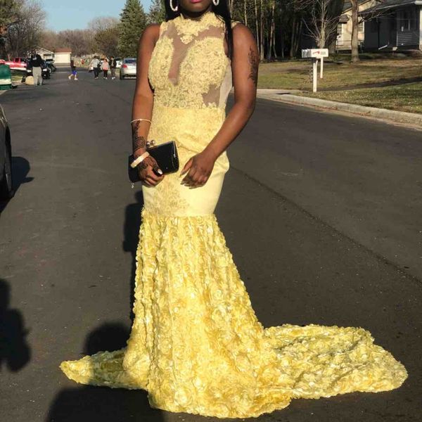 african mermaid prom dresses sheer neckline lace appliques plus size evening dress rose train zipper back vestidos de fiesta party gowns, Black
african mermaid prom dresses sheer neckline lace appliques plus size evening dress rose train zipper back vestidos de fiesta party gowns, Black