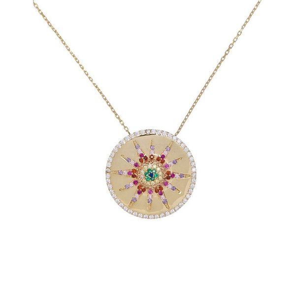 cz sun flower round coin pendant necklaces for women rainbow cz disc engrave star starburst geometric trendy fashion jewelry, Silver
cz sun flower round coin pendant necklaces for women rainbow cz disc engrave star starburst geometric trendy fashion jewelry, Silver