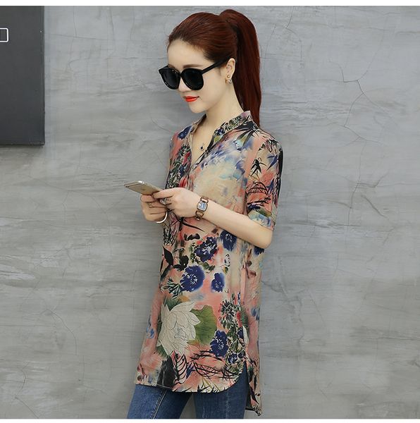 mujer short sleeve shirts plus size womens vintage floral print blouses casual cotton linen blusas long chemise femme f0174, White
mujer short sleeve shirts plus size womens vintage floral print blouses casual cotton linen blusas long chemise femme f0174, White