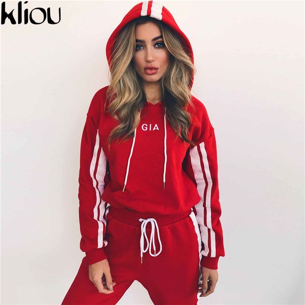 kliou 2018 fashion 2 piece set women red white sweatshirt and pants suit loose style letter print casual stripe tracksuit, Gray
kliou 2018 fashion 2 piece set women red white sweatshirt and pants suit loose style letter print casual stripe tracksuit, Gray