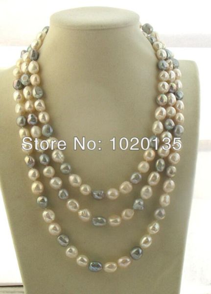wow freshwater pearl white gray baroque necklace 48" nature fppj wholesale beads 8-10mm, Silver
wow freshwater pearl white gray baroque necklace 48" nature fppj wholesale beads 8-10mm, Silver