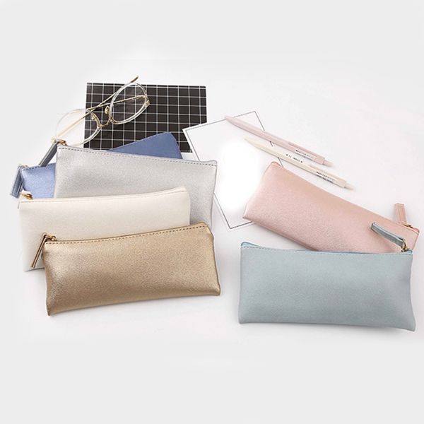 fashion 1pc soft simple leather pu cosmetics bags &case pencil case coin bags stationery storage bag
fashion 1pc soft simple leather pu cosmetics bags &case pencil case coin bags stationery storage bag