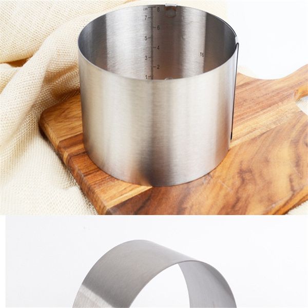 stainless steel cake ring adjustable practical round mousse rings safe resist compression mould baking tools easy carry 6 8lc cc
stainless steel cake ring adjustable practical round mousse rings safe resist compression mould baking tools easy carry 6 8lc cc