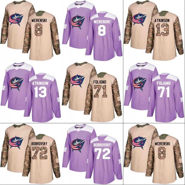 Columbus Blue Jackets Jersey Veterans Day Fights Cancer Practice 8 Zach Werenski 13 Cam Atkinson 71 Nick Foligno 72 Sergei Bobrovsky Jerseys
Columbus Blue Jackets Jersey Veterans Day Fights Cancer Practice 8 Zach Werenski 13 Cam Atkinson 71 Nick Foligno 72 Sergei Bobrovsky Jerseys