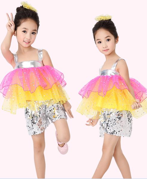 girls sequined ballroom modern jazz hip hop dance dress kids competition dancing chidlren's stage show outfits, Black;red
girls sequined ballroom modern jazz hip hop dance dress kids competition dancing chidlren's stage show outfits, Black;red