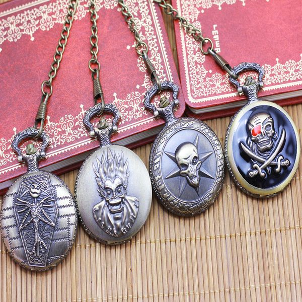 vintage pirates skull in one piece steampunk steampunk necklace clock quartz pocket watch pendant men women chirdren kids gift, Slivery;golden
vintage pirates skull in one piece steampunk steampunk necklace clock quartz pocket watch pendant men women chirdren kids gift, Slivery;golden
