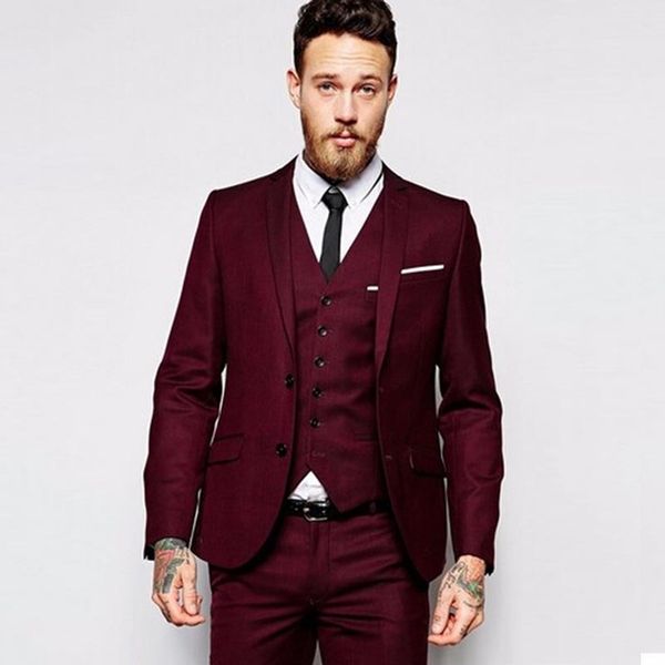 terno masculino slim fit men suits for wedding 2018 custom made burgundy tuxedo costume homme 3 pieces (jacket+vest+pants, White;black
terno masculino slim fit men suits for wedding 2018 custom made burgundy tuxedo costume homme 3 pieces (jacket+vest+pants, White;black