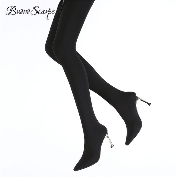 buonoscarpe women over the knee boots elastic pantyhose fashion sock boots high heel long thigh high slim mujer, Black
buonoscarpe women over the knee boots elastic pantyhose fashion sock boots high heel long thigh high slim mujer, Black