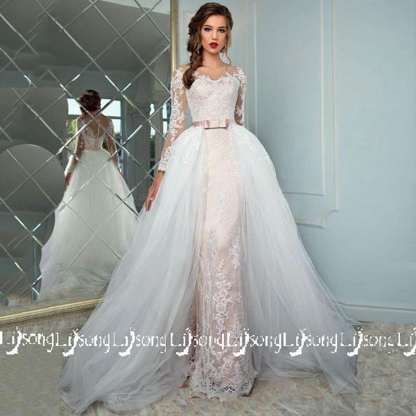 dusty pink lace wedding dress a-line full sleeves bridal maxi gowns vestido de casamento scoop brides long formal party dresses sashes bow, White
dusty pink lace wedding dress a-line full sleeves bridal maxi gowns vestido de casamento scoop brides long formal party dresses sashes bow, White