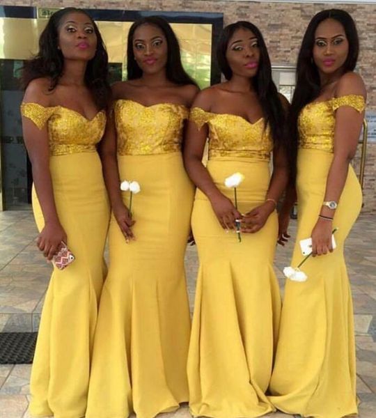 2018 black girls yellow bridesmaid dresses mermaid off shoulder sequins long guest dress party prom occasion evening gowns
2018 black girls yellow bridesmaid dresses mermaid off shoulder sequins long guest dress party prom occasion evening gowns