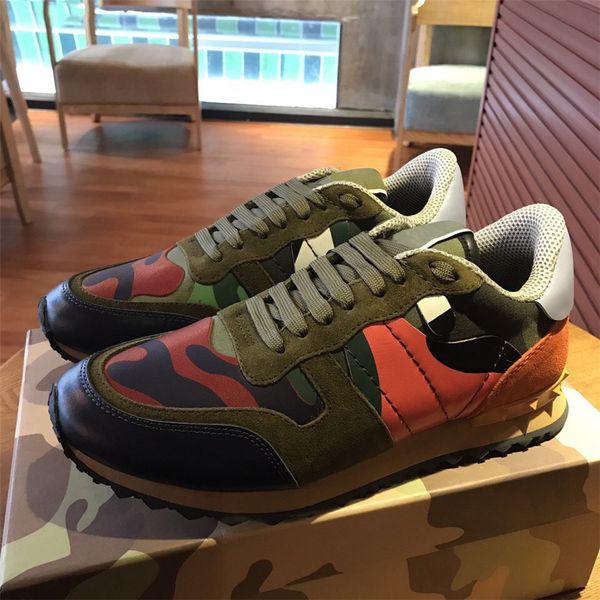 women rockstuds leather suede lace camouflage rockrunner shoes men camouflage studded shoes genuine leather rockstud sneakers, White;red
women rockstuds leather suede lace camouflage rockrunner shoes men camouflage studded shoes genuine leather rockstud sneakers, White;red