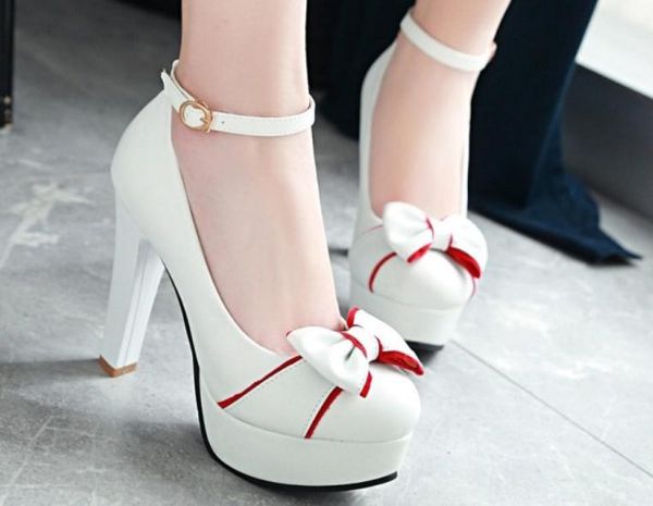 send 2018 high heel shoes coarse heel waterproof table spring woman shoes bowknot single shoes, Black
send 2018 high heel shoes coarse heel waterproof table spring woman shoes bowknot single shoes, Black