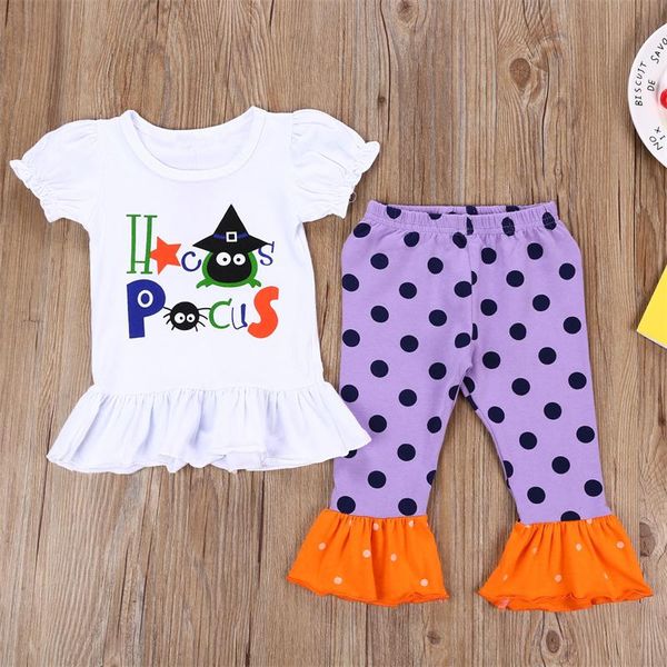 halloween kids girls clothing sets girls t-shirts collocation ruffle polka dot suit frilled leggings girl pants baby witch outfits boutique, White
halloween kids girls clothing sets girls t-shirts collocation ruffle polka dot suit frilled leggings girl pants baby witch outfits boutique, White