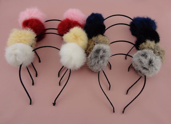 6pcs black satin wrapped metal hair headbands with 8.0cm real rabbit fur pompoms balls big velvet pompon hairbands, Silver
6pcs black satin wrapped metal hair headbands with 8.0cm real rabbit fur pompoms balls big velvet pompon hairbands, Silver