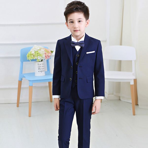 handsome boy suit blue single-breasted suit three-piece suit (jacket + pants + vest) boy party graduation ceremony formal dress, Black
handsome boy suit blue single-breasted suit three-piece suit (jacket + pants + vest) boy party graduation ceremony formal dress, Black