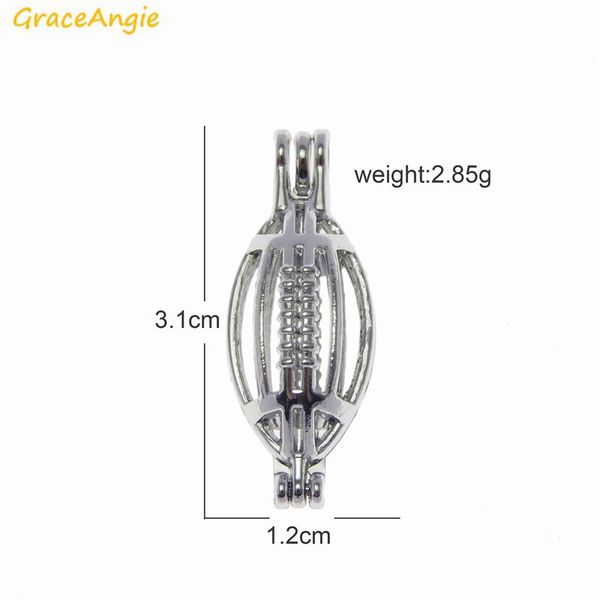 graceangie 2pcs hollow american football rugby cage locket openable bright silver color alloy pendant charm diy diffuser jewelry, Black
graceangie 2pcs hollow american football rugby cage locket openable bright silver color alloy pendant charm diy diffuser jewelry, Black