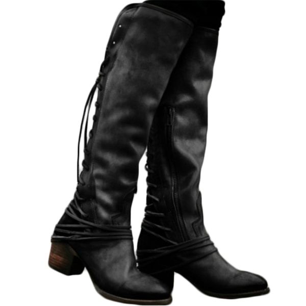 new retro states thick tassels straps women pu boots fashion high-heeled large size shoes casual knee-high zip motorcycle boots, Black
new retro states thick tassels straps women pu boots fashion high-heeled large size shoes casual knee-high zip motorcycle boots, Black