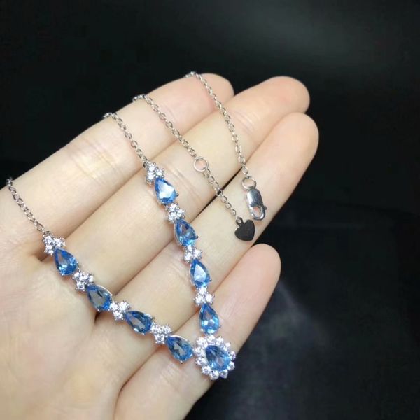 natural blue z gem necklace natural gemstone pendant necklace s925 fashion elegant water drop woman party gift fine jewelry, Silver
natural blue z gem necklace natural gemstone pendant necklace s925 fashion elegant water drop woman party gift fine jewelry, Silver