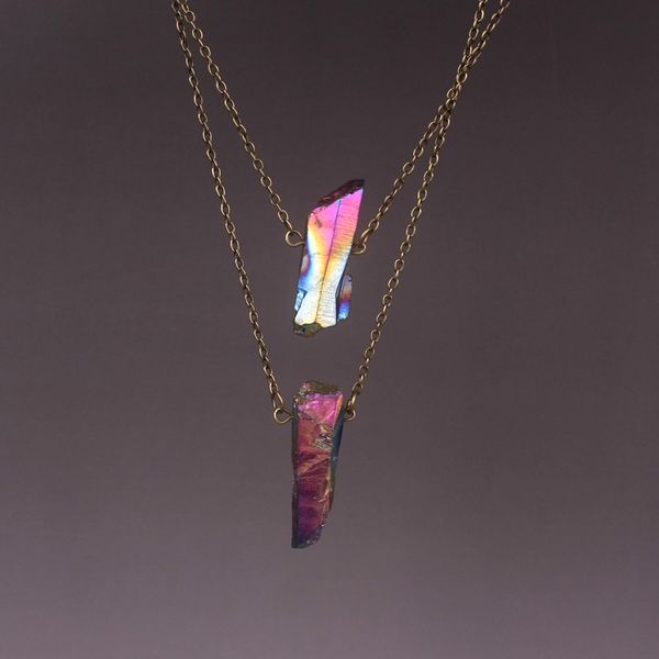 druzy multi colors natural rough rock quartz stone crystal fluorite pendant chokers with double layer pendants women necklace, Black
druzy multi colors natural rough rock quartz stone crystal fluorite pendant chokers with double layer pendants women necklace, Black