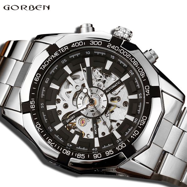 brand automatic watch men luminous silver skeleton self-wind watch male clock mechanical steel band watch relogio masculino d18101301, Slivery;brown
brand automatic watch men luminous silver skeleton self-wind watch male clock mechanical steel band watch relogio masculino d18101301, Slivery;brown