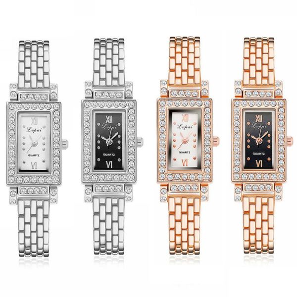 1pc luxury watch clocks stainless steel crystal rhinestone watches square dial bracelet quartz wrist watch for women ladies, Slivery;brown
1pc luxury watch clocks stainless steel crystal rhinestone watches square dial bracelet quartz wrist watch for women ladies, Slivery;brown