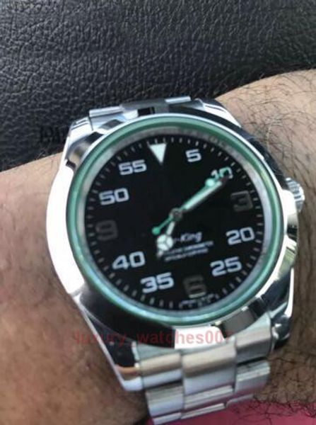 2019 black mens mechanical watch luxury a2813 sapphire glass automatic movement air king watch sports self-wind watches wristwatch, Slivery;brown
2019 black mens mechanical watch luxury a2813 sapphire glass automatic movement air king watch sports self-wind watches wristwatch, Slivery;brown