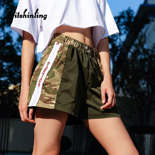 fitshinling camouflage patchwork shorts for women 2018 punk loose high waist short feminino fashion pockets summer shorts sale, White;black
fitshinling camouflage patchwork shorts for women 2018 punk loose high waist short feminino fashion pockets summer shorts sale, White;black
