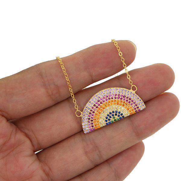 925 sterling silver jewelry rainbow pendant necklace for summer gift colorful stone gorgeous adorable collar new
925 sterling silver jewelry rainbow pendant necklace for summer gift colorful stone gorgeous adorable collar new