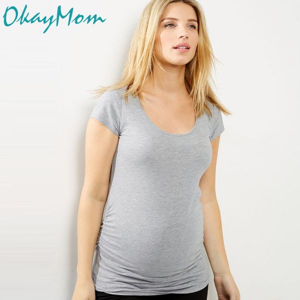 okaymom summer cotton maternity t-shirt pregnant women black grey tees clothes pregnancy wear basic t shirt clothing 2017, White
okaymom summer cotton maternity t-shirt pregnant women black grey tees clothes pregnancy wear basic t shirt clothing 2017, White