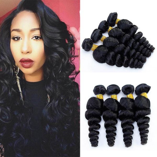natural 8a brazilian loose wave 4 bundles unprocessed brazilian virgin human hair weave wefts with wet and wavy extensions 10 to 28 inches, Black
natural 8a brazilian loose wave 4 bundles unprocessed brazilian virgin human hair weave wefts with wet and wavy extensions 10 to 28 inches, Black