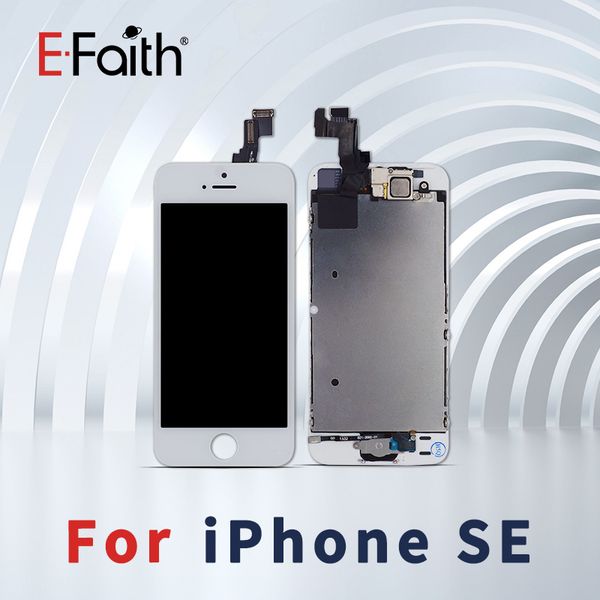 

EFaith черный и белый для iPhone 5S / SE Полный Полный ЖК-дисплей с дигитайзер Задняя пластина + Home Button + Передняя камера Полное собрание Бесплатная доставка
