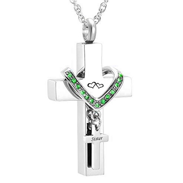 memorial jewelry stainless steel cross for sister memorial cremation ashes urn pendant necklace keepsake urn jewelry, Silver
memorial jewelry stainless steel cross for sister memorial cremation ashes urn pendant necklace keepsake urn jewelry, Silver