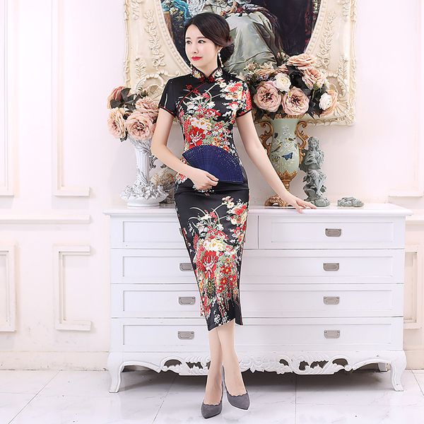 over size 3xl 4xl chinese cheongsam qipao plus size 5xl 6xl women summer dress long elegant print flower black vestidos 0146, Black;gray
over size 3xl 4xl chinese cheongsam qipao plus size 5xl 6xl women summer dress long elegant print flower black vestidos 0146, Black;gray